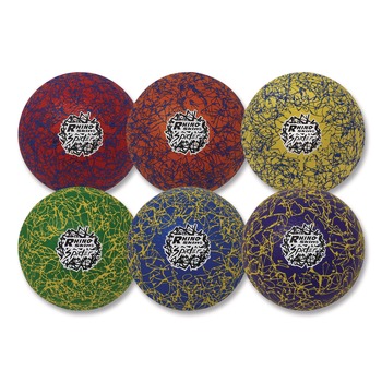 Champion Sports Rhino Skin 6.3 in. Diameter Spider Dodgeball Set - Assorted Colors (6/Set)