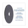 Cleaning & Janitorial Accessories | Boardwalk BWK4017HIP High Performance 17 in. Stripping Floor Pads - Grayish Black (5/Carton) image number 4
