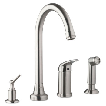 PRODUCTS | Gerber D409112SS Melrose 1.75 GPM Single Handle High-Rise Kitchen Faucet with Spray Nozzle (Stainless Steel)