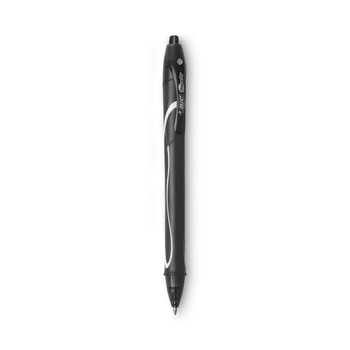 BIC Medium 0.7 mm Gel-ocity Quick Dry Retractable Gel Pen - Black Ink, Black Barrel (1-Dozen)