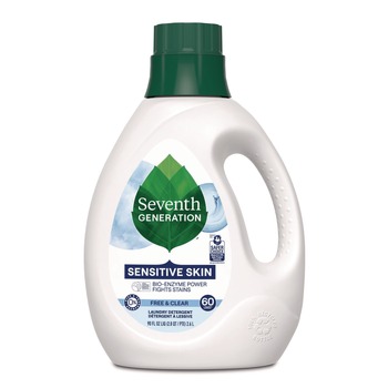 Seventh Generation 90 oz Natural Liquid Sensitive Skin Laundry Detergent Bottle - Free and Clear (4/Carton)