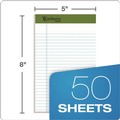 Office Jansan | Ampad 20-152R Earthwise by Ampad 5 in. x 8 in. Recycled Writing Pad - Narrow, Green/White (1-Dozen) image number 2