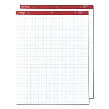 NOTEBOOKS AND PADS | Universal UNV35602 2-Piece/Carton 50-Sheet 27 in. x 34 in. Easel Pads/Flip Charts - White