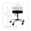 Office Jansan | Alera ALEUS4716 19.69 in. to 24.80 in. Seat Height Height Adjustable Backless Lab Stool - Black/Chrome image number 5
