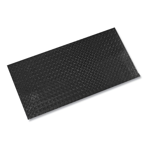 Cleaning & Janitorial Supplies | Crown FL 2436KD 24 in. x 36 in. Tuff-Spun Foot-Lover Rectangular Diamond Surface Mat - Black image number 0