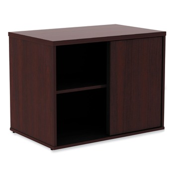 Alera Open Office Desk Series 29.5w x 19.13d x 22.78h Low Storage Cabinet Credenza - Mahogany