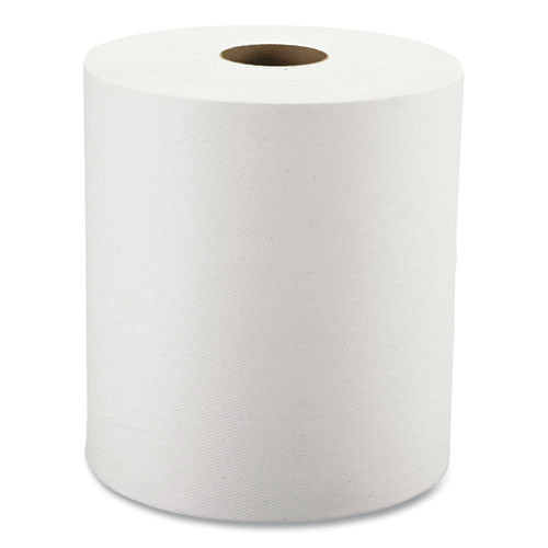 Paper Towels and Napkins | Windsoft WIN109 1-Ply 8 in. x 350 ft. Hardwound Paper Towel Rolls - White (12 Rolls/Carton) image number 0