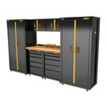 Cabinets | Dewalt DWST27301 7-Piece 126 in. Welded Storage Suite with 2 5-Drawer Base Cabinets and Wood Top image number 2