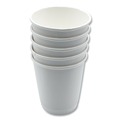 Cups and Lids | Boardwalk BWKDW10HCUP 10 oz Double-Walled Paper Hot Cups - White (500/Carton) image number 2