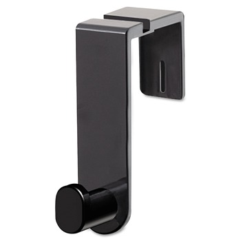 Safco 4224BL 1.75 in. x 5.25 in. x 4 in. Plastic Coat Hook - Black