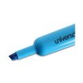  | Universal UNV08864 Fluorescent Ink Chisel Tip Desk Highlighters - Blue (1 Dozen) image number 3