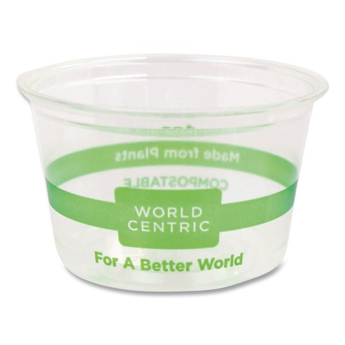 Cups and Lids | World Centric CP-CS-4S 4 oz PLA Plastic Cold Cups - Clear (1000/Carton) image number 0