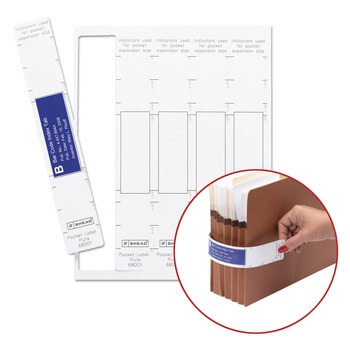 Smead 1.63 in. x 10.13 in. Viewables Pocket Label Pulls - White (45/Pack)