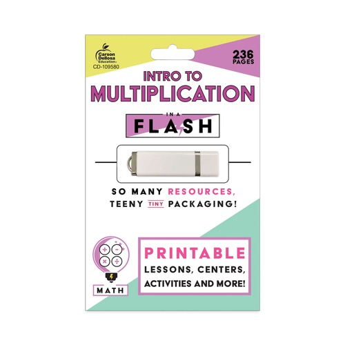 Office Electronics & Batteries | Carson-Dellosa 109580 236 Pages Grades 2 to 4 (Ages 7 to 9) In a Flash USB - Intro to Multiplication image number 0