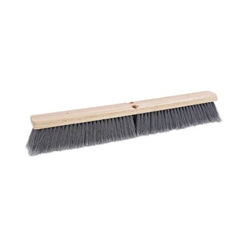Boardwalk 3 in. Gray Flagged Polypropylene Bristles 24 in. Brush Floor Brush Head