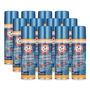 Arm & Hammer 7 oz. Aerosol Spray Baking Soda Air Freshener - Light Fresh Scent (12/Carton)