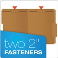 Office Jansan | Pendaflex FK213 2/5-Cut Tabs 2 Fasteners Letter Size Fastener Folders - Kraft Exterior (50/Box) image number 1