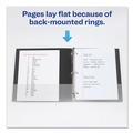 Office Jansan | Avery 08302 11 in. x 8.5 in. Sheet Size 1 in. Capacity 3 Rings Durable Non-View Binder with DuraHinge and EZD Rings - Black image number 6