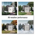 Office Furniture & Lighting | Rubbermaid 2145548 337 cu-ft. 7 ft. x 7 ft. x 8 ft. Storage Shed - Brown image number 8