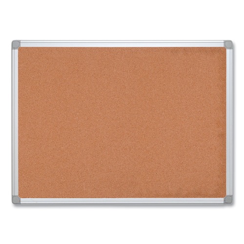 Office Presentation Supplies | MasterVision CA021790 Earth 24 in. x 18 in. Cork Board - Tan Surface/Satin Aluminum Frame image number 0