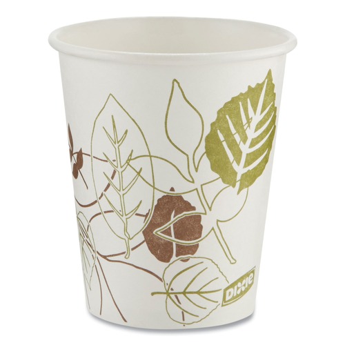  | Dixie 2340PATH Pathways 10 oz. Paper Hot Cups (50/Sleeve, 20 Sleeves/Carton) image number 0