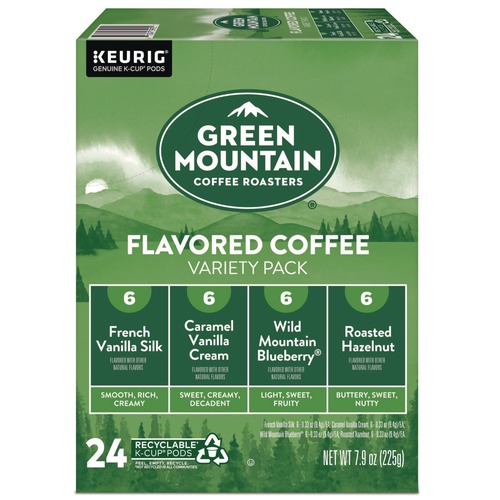 Bulk Savings Pricing 2 | Green Mountain Coffee 5000374160 0.38 oz Flavored Variety Coffee K-Cups - Assorted Flavors (24/Box) image number 0