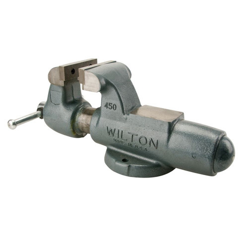 Wilton 10086 450n Machinists Bench Vise Stationary Base 4 1 2
