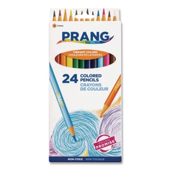 Prang 3.3 mm 2B Colored Pencil Sets - Assorted Lead/Barrel Colors (24/Set)
