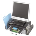 Office Jansan | Safco 2159BL Onyx 19.25 in. x 11.25 in. x 6.25 in. Mesh Monitor Stand - Black image number 0