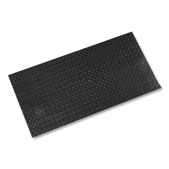 Crown 24 in. x 36 in. Tuff-Spun Foot-Lover Rectangular Diamond Surface Mat - Black