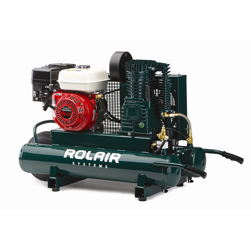 Portable Air Compressors | Rolair 6590HK18-0001 9 Gallon 196cc 6.5 HP Portable Belt Drive Air Compressor image number 0
