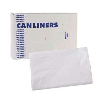 Boardwalk 24 in. x 32 in. 16 gal. 0.5 mil Linear Low Density Industrial Can Liners - White (500/Carton)
