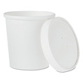 Food Service | SOLO KHB16A-2050 16 oz. Flexstyle Double Poly Paper Food Combo Packs - White (500/Carton) image number 0