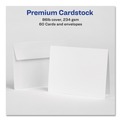Office Jansan | Avery 08315 85 lbs. 4.25 in. x 5.5 in. Note Cards with Matching Envelopes for Inkjet Printers - Matte White (60 Cards, 2 Cards/Sheet, 30 Sheets/Pack) image number 6