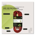 Office Electronics & Batteries | GoGreen Power GG-13715 16 AWG Extension Cord Lighted End, 15 ft, 13 A, Orange image number 3