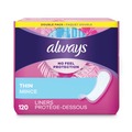  | Always 10796PK Thin Daily Panty Liners, Regular, 120/pack image number 0