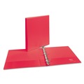  | Avery 17293 1 in. Capacity 11 in. x 8.5 in. 3 Ring Durable View Binder with DuraHinge and Slant Rings - Coral image number 3