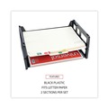 Mothers Day Sale! Save an Extra 10% off your order | Universal UNV08100 13 in. x 9 in. x 2.75 in. Recycled 2-Section Plastic Side Load Desk Tray - Letter, Black (2/Pack) image number 5