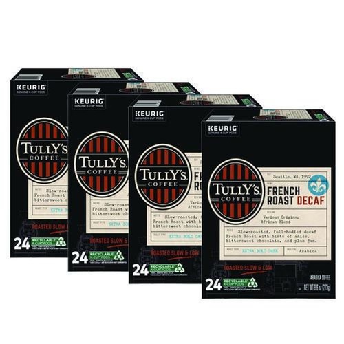 Office Jansan | Tully's Coffee 5000330024 Coffee K-Cups - French Roast Decaf (96/Carton) image number 0