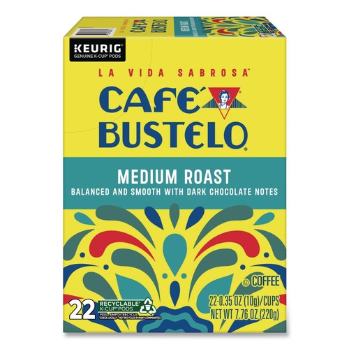 Coffee | Cafe Bustelo 5000389554 K-Cups - Medium Roast (22/Box) image number 0