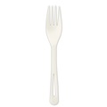 Bulk Savings Pricing 2 | World Centric FOPS6 6.3 in. TPLA Compostable Cutlery Fork - White (1000/Carton) image number 0