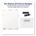 Office Jansan | Avery 08780 4 in. x 3 in. Horizontal Magnetic Style Name Badge Kit - White (24/Pack) image number 1