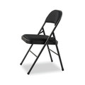  | Alera ALEFC97B Two-Brace Fabric Back Steel Folding Chair - Graphite (4-Piece/Carton) image number 1
