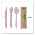 Food Service | Eco-Products EP-S215 General Purpose Fork/Knife/Napkin/Spoon Wood Cutlery - Natural (500/Carton) image number 2