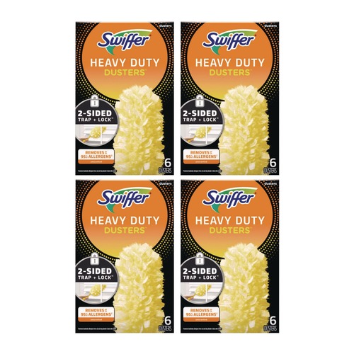 Cleaning & Janitorial Supplies | Swiffer 21620 Dust Lock Fiber Heavy Duty Dusters Refill - Yellow (24/Carton) image number 0