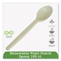Cutlery | WNA EPS003 7 in. EcoSense Renewable Plant Starch Cutlery Spoon (50/Pack) image number 2