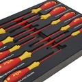 Screwdrivers | Wiha Tools 32080 (10-Piece) Insulated SoftFinish Cushion Grip Screwdriver Tray Set image number 3