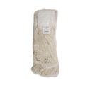 Mops | Boardwalk BWK524C 24 oz. Pro Loop Web/Tailband Premium Saddleback Cotton Mop Head - White (12/Carton) image number 2