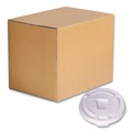Food Trays, Containers, and Lids | WinCup 222064 Drink-Thru Plastic Lids for 10 oz Hot Cups and Bowls - White (1000/Carton) image number 1