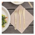 Cutlery | World Centric SP-BB-R Paper Spoon Medium Heavyweight Bamboo Cutlery - Natural (24/Pack) image number 2